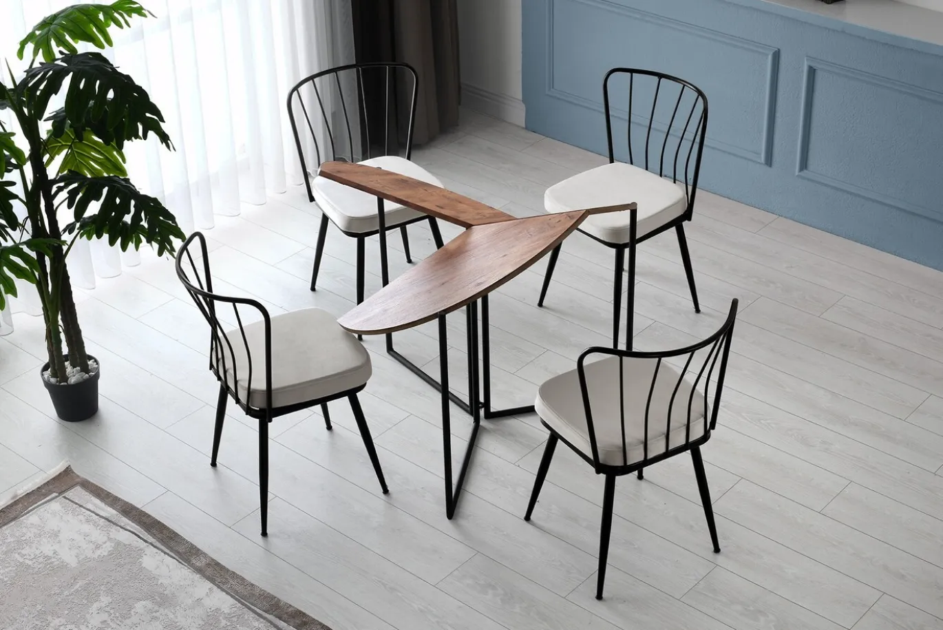 Eettafel Yaprak Melamine Atlantic Pine