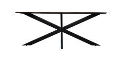 Eettafel Ziggy Bruin Ovaal 200cm Spinpoot - Giga Meubel