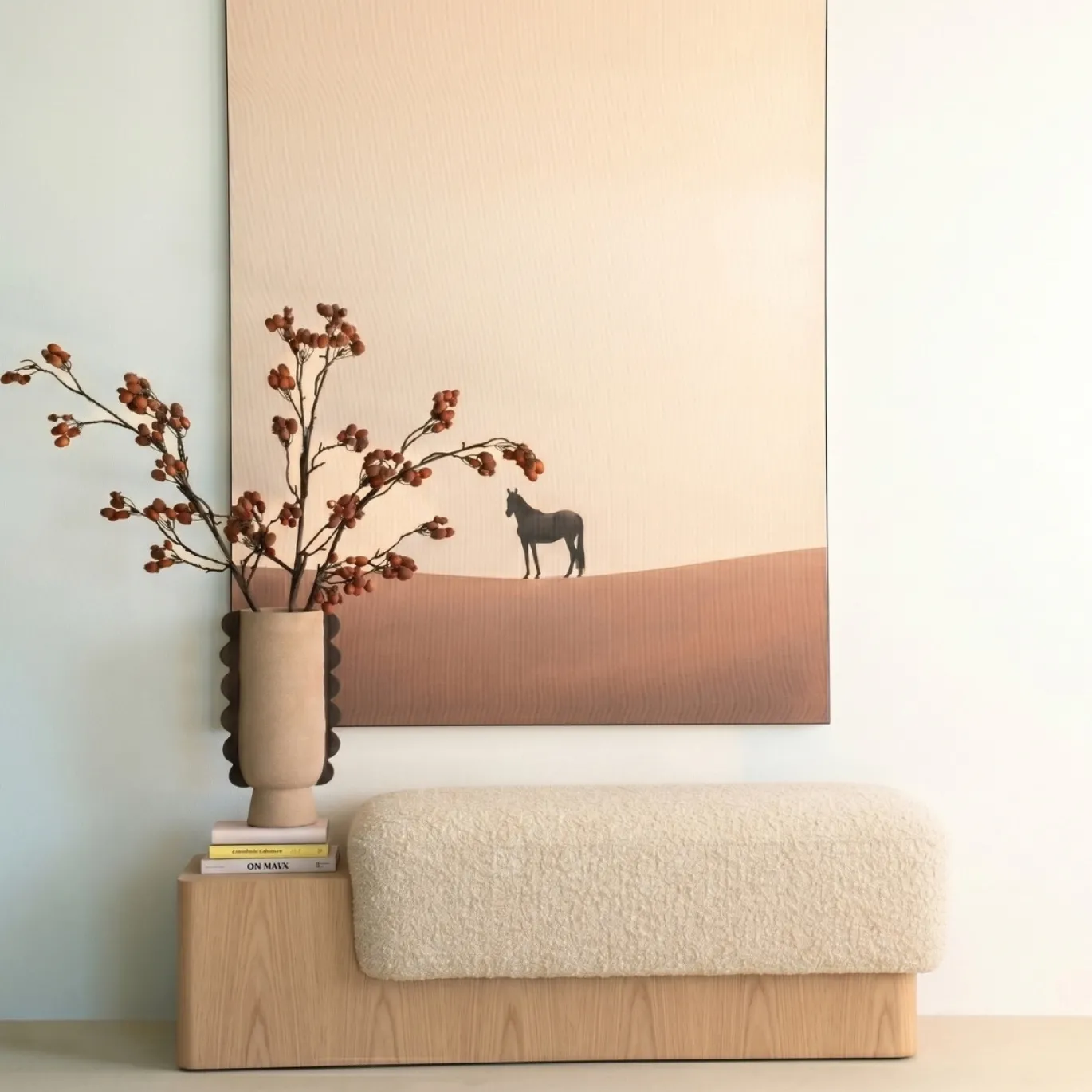 Eleonora Bankje George Beige Flou