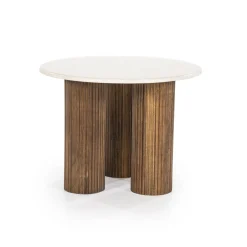Eleonora Bijzettafel Xavi Wit Marmer Ø60cm