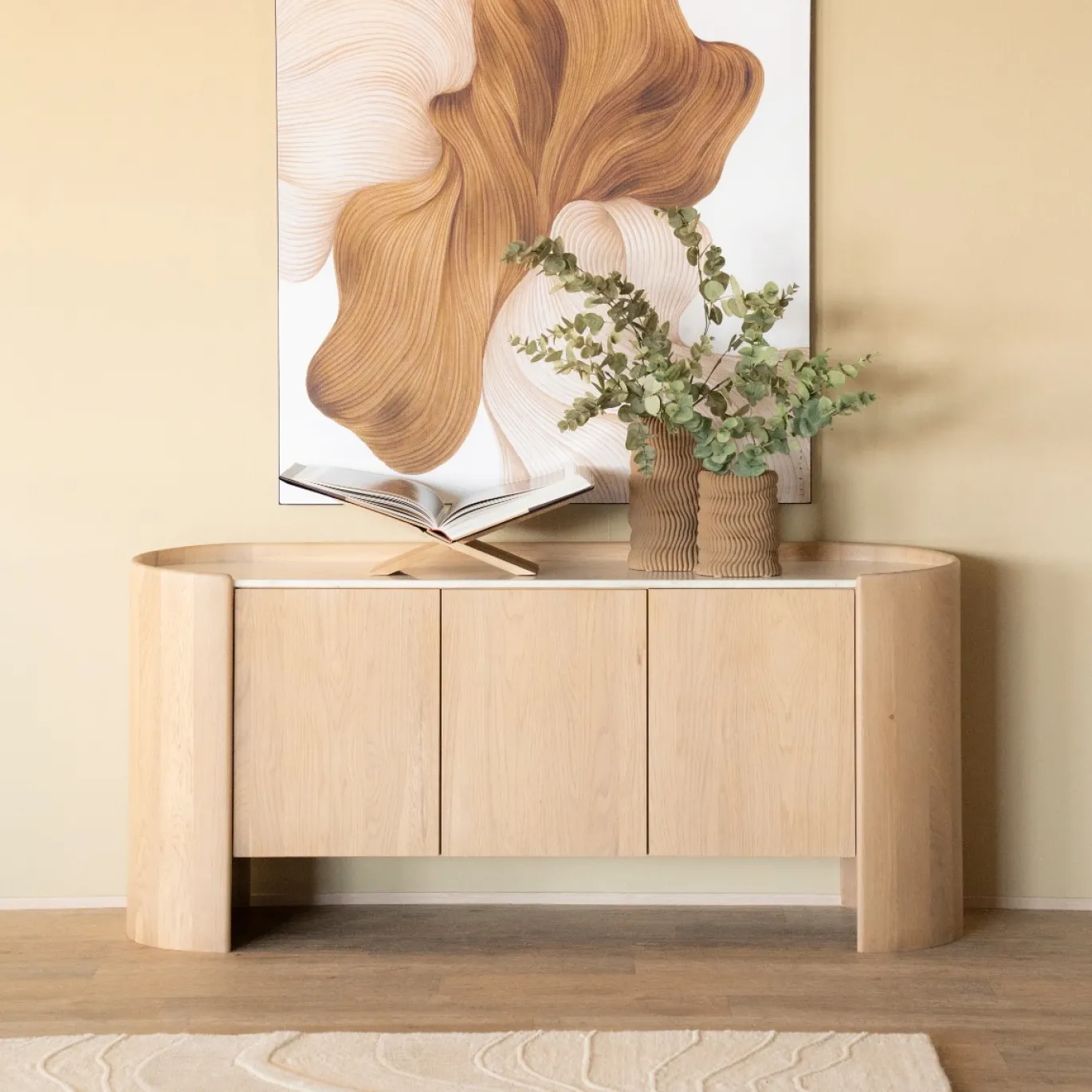 Eleonora Dressoir Don Marmer/Naturel 165cm