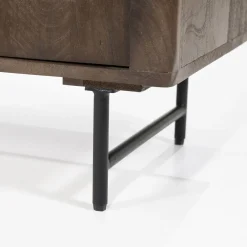 Eleonora Dressoir Lio 3-Deurs Mangohout & Travertin Beige