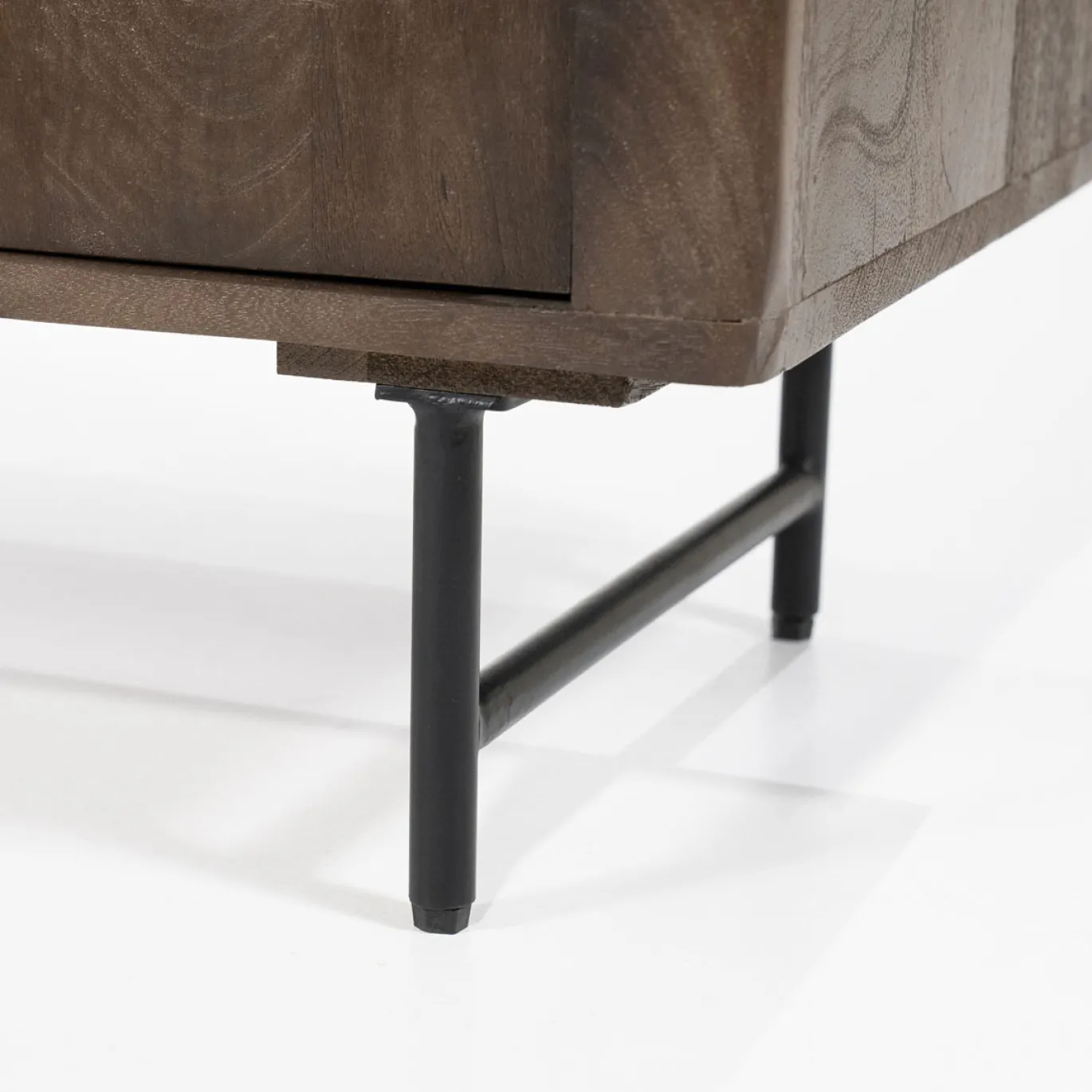 Eleonora Dressoir Lio 3-Deurs Mangohout & Travertin Beige