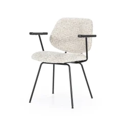 Eleonora Eetkamerstoel Jon Met Armleuning Beige Maywood