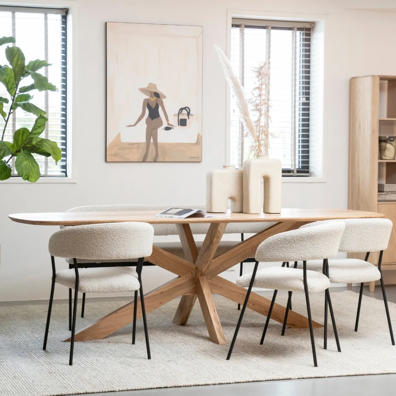 Eleonora Eettafel Nikki 280x100cm Naturel