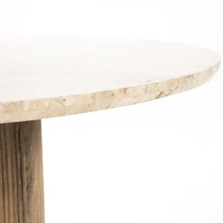 Eleonora Eettafel Sara Mangohout & Travertin Beige Ø130cm