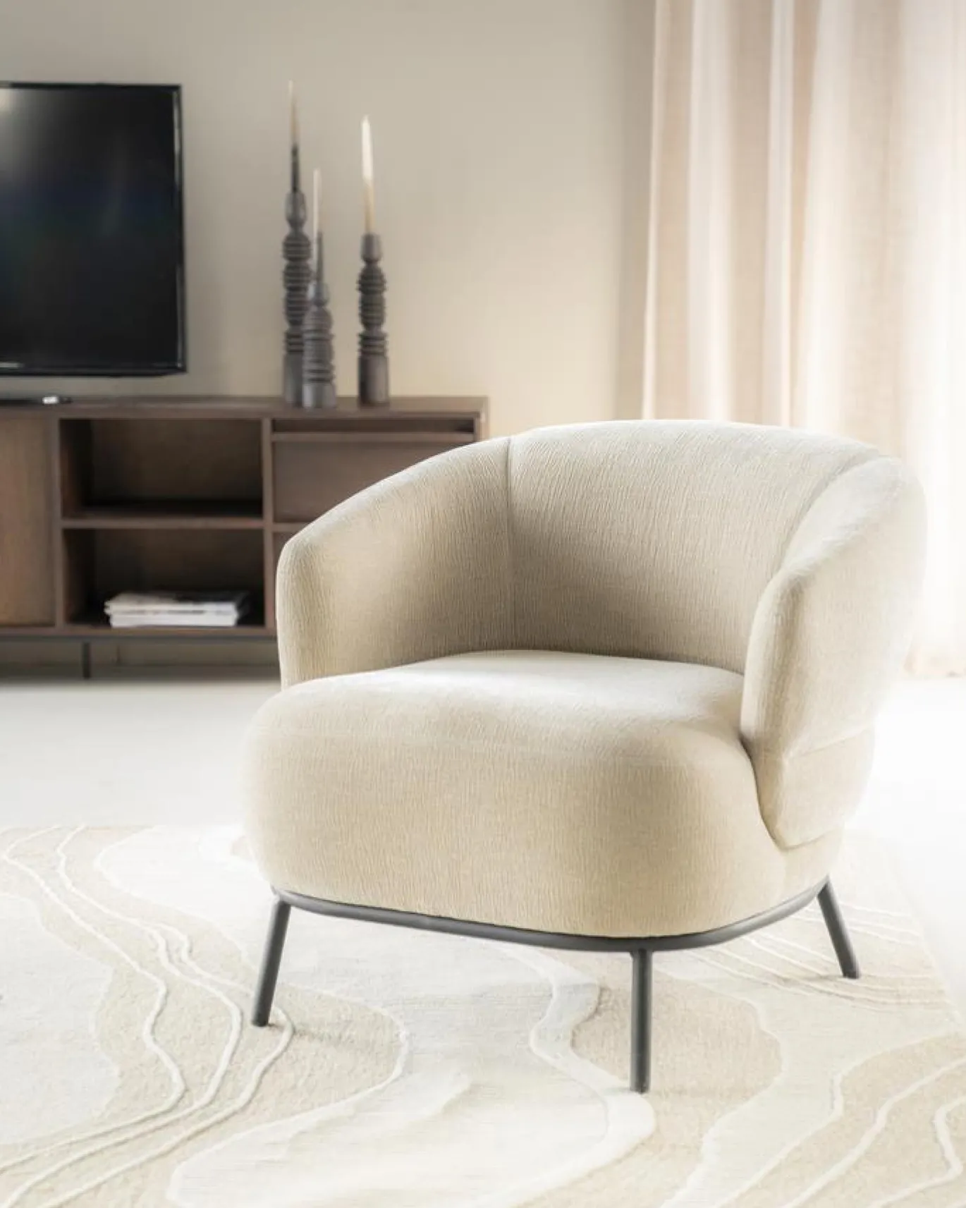 Eleonora Fauteuil David Taupe Safari