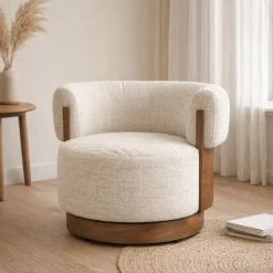 Eleonora Fauteuil Nila Bruin Beige Vanu