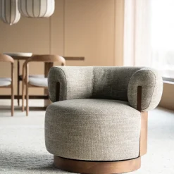 Eleonora Fauteuil Nila Bruin Taupe Vanu