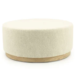 Eleonora Poef Avah Beige Mantz Large