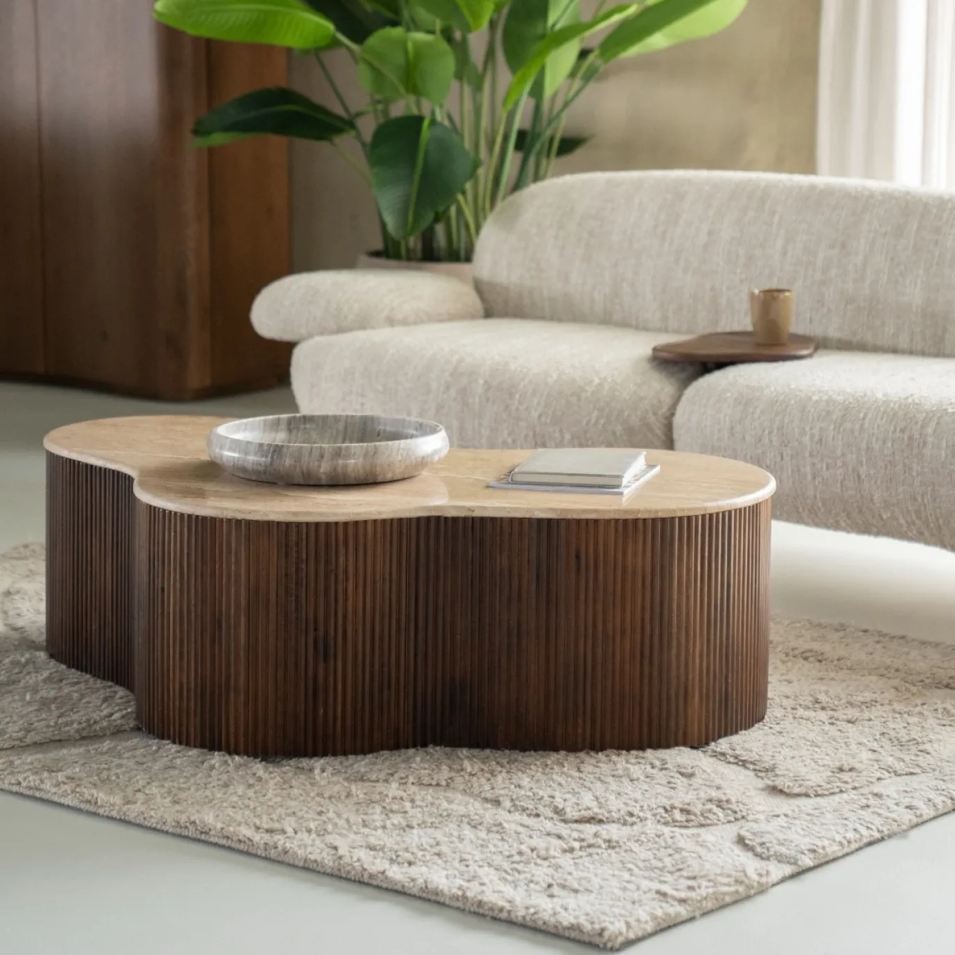 Eleonora Salontafel Mari 129x84x36cm Bruin