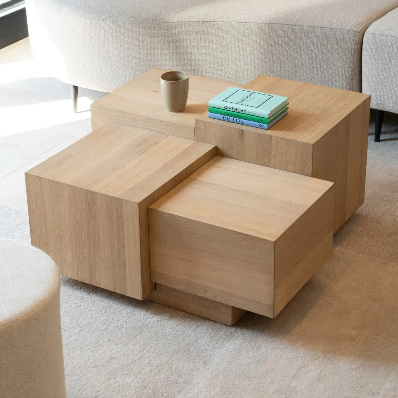 Eleonora Salontafel Quinten Vierkant Naturel