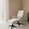Fauteuil Bennett Met Voetenbank Juto Beige - Giga Living
