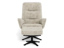 Fauteuil Bennett Met Voetenbank Juto Beige - Giga Living