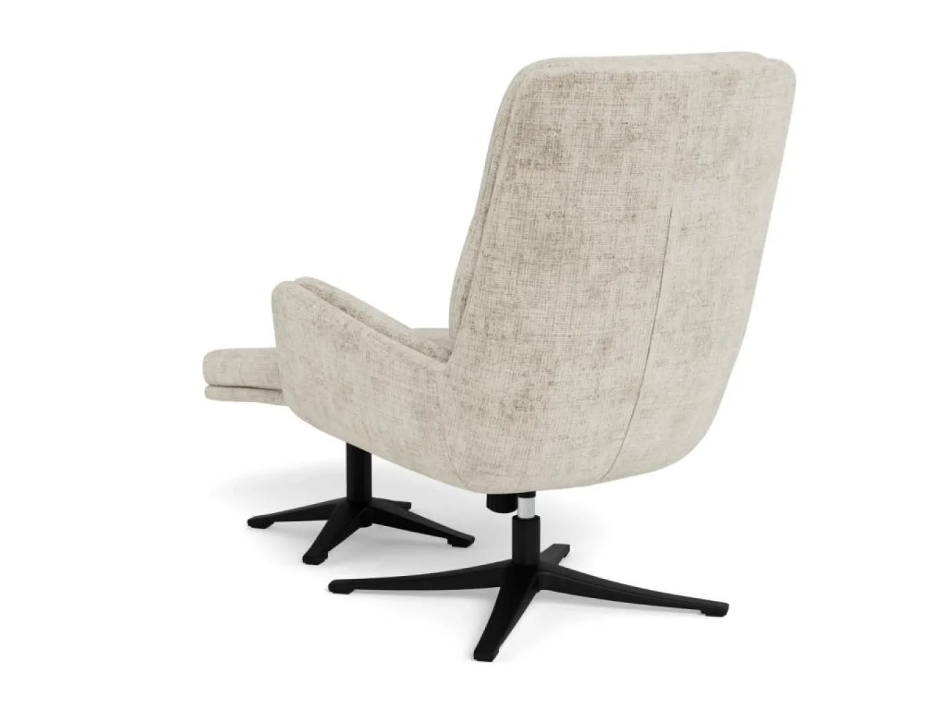 Fauteuil Bennett Met Voetenbank Juto Beige - Giga Living