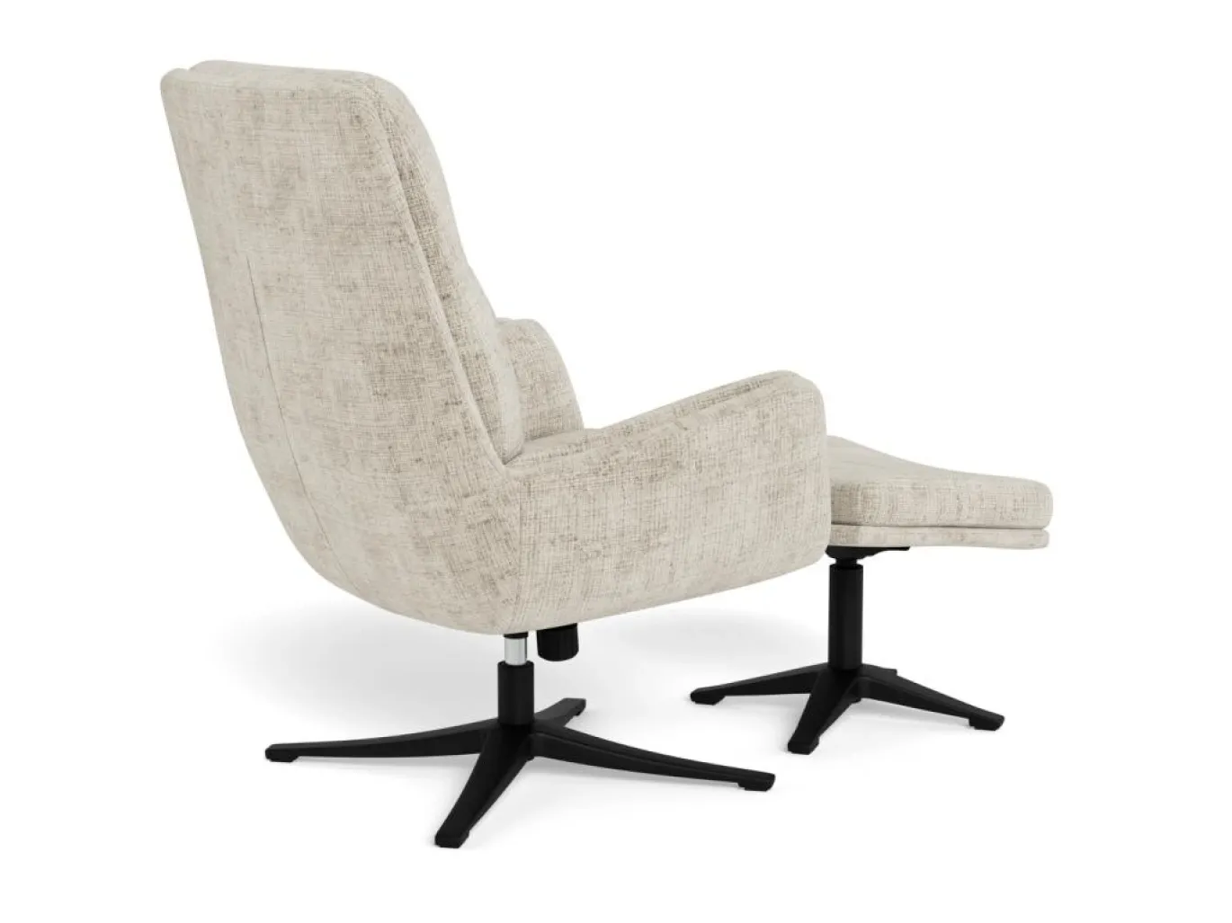 Fauteuil Bennett Met Voetenbank Juto Beige - Giga Living