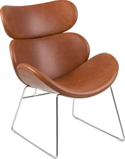Fauteuil Bjorli Brandy Pu Vintage/Chrome - Giga Living