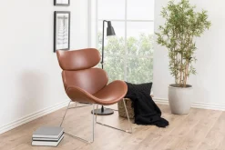 Fauteuil Bjorli Brandy Pu Vintage/Chrome - Giga Living