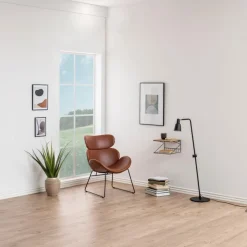 Fauteuil Bjorli Brandy Pu Vintage/Zwart - Giga Living