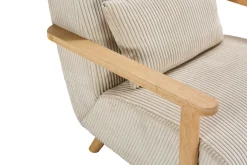 Fauteuil Bonnie Beige/eiken - Giga Meubel