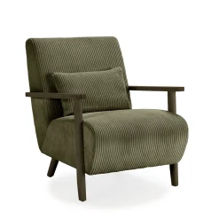 Fauteuil Bonnie Groen/Walnoot - Giga Meubel