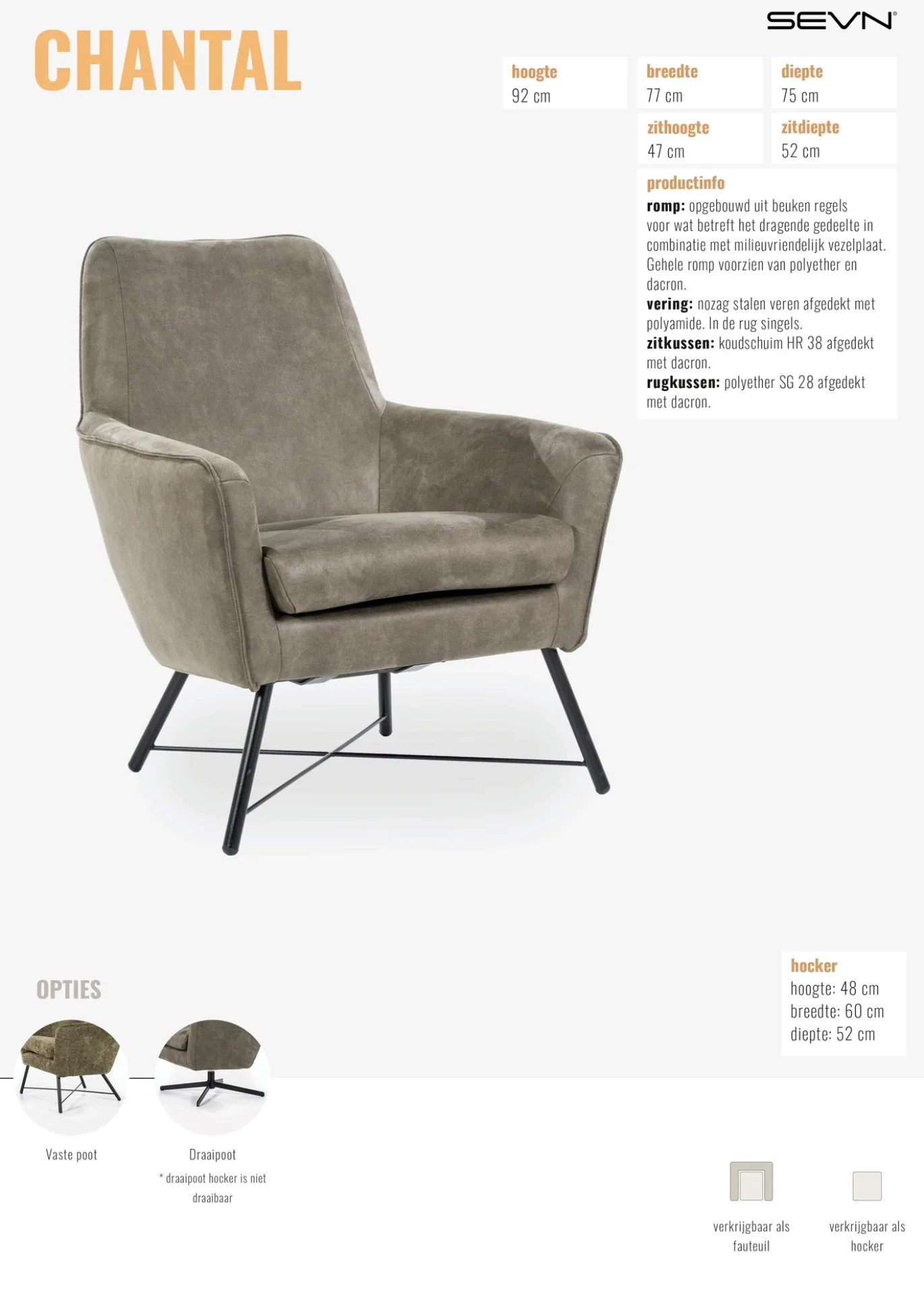 Fauteuil Chantal Bull Forest
