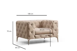 Fauteuil Como Ecru
