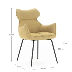 Fauteuil Dara Mustard - Giga Meubel