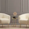 Fauteuil Eses Bouclé Crème