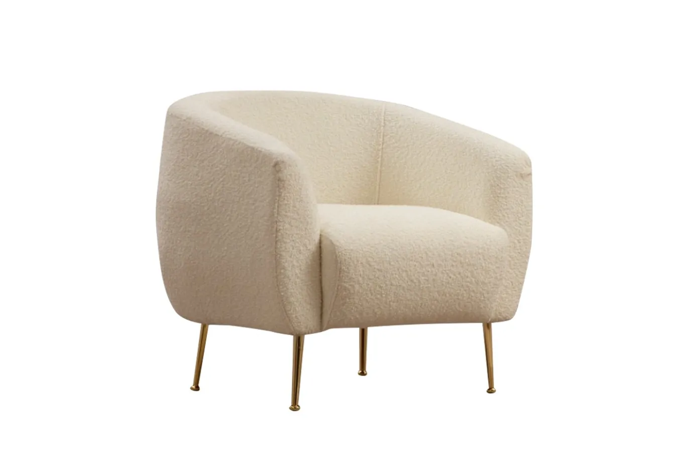 Fauteuil Eses Bouclé Crème