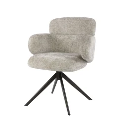 Fauteuil Flex Draaibaar Hoven Zand/Bruin - Giga Meubel