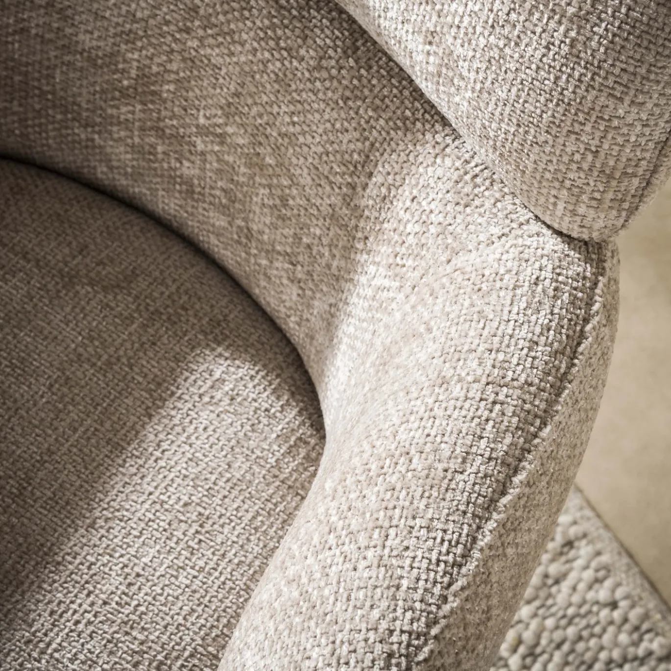 Fauteuil Flex Draaibaar Hoven Zand/Bruin - Giga Meubel