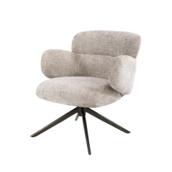 Fauteuil Flex Draaibaar Hoven Zand/Bruin - Giga Meubel