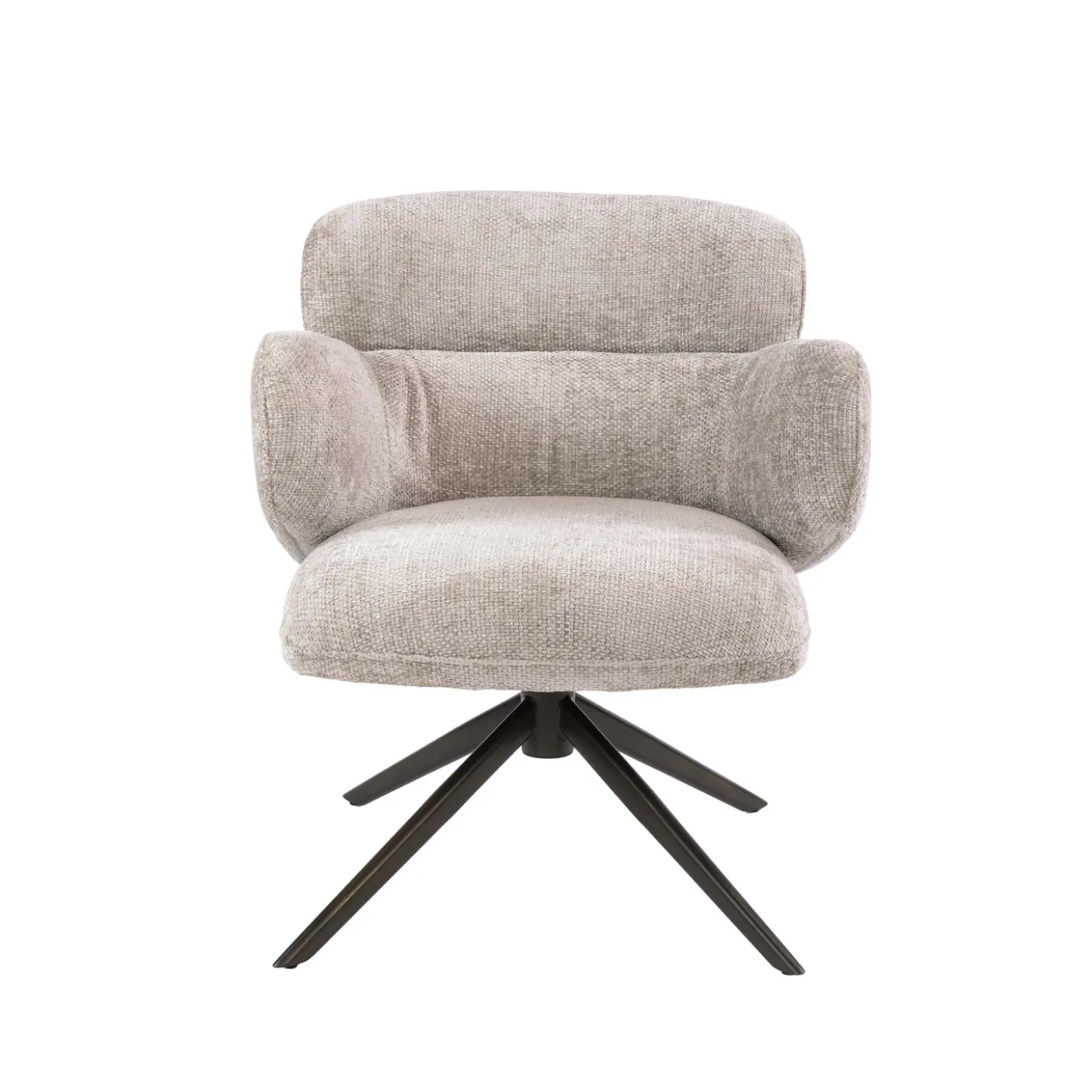 Fauteuil Flex Draaibaar Hoven Zand/Bruin - Giga Meubel