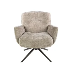 Fauteuil Forza Hoven Draaibaar Zand/Bruin - Giga Meubel
