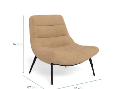 Fauteuil Gwen Fay Rozenhout 87cm - Giga Living