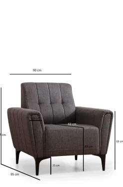 Fauteuil Hamlet Donkergrijs