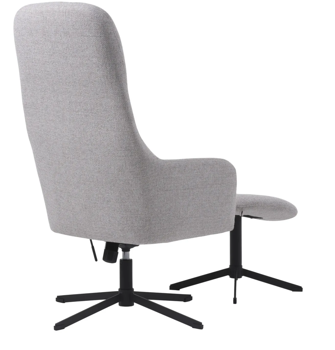Fauteuil Manning Met Voetenbank Naturel/Zwart - Giga Living