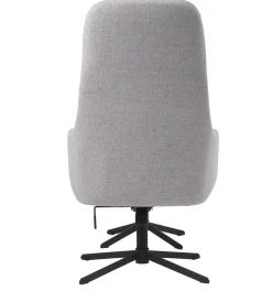 Fauteuil Manning Met Voetenbank Naturel/Zwart - Giga Living