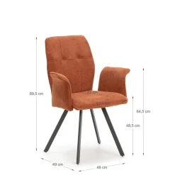 Fauteuil Mery Bruin - Giga Meubel