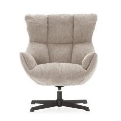 Fauteuil Odette Crème met Metaal - Giga Meubel