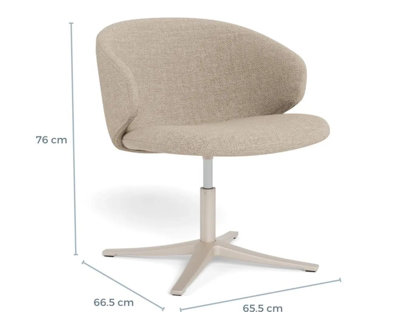 Fauteuil Puck Met Armleuning Basel Beige Grijs - Giga Living