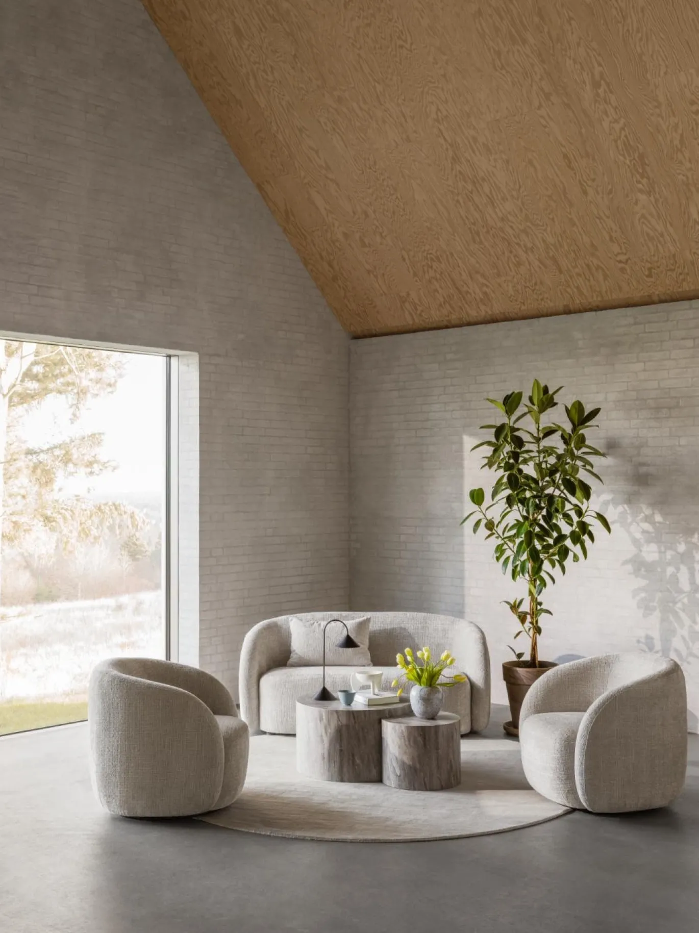 Fauteuil Yordi Juto Beige 83cm - Giga Living