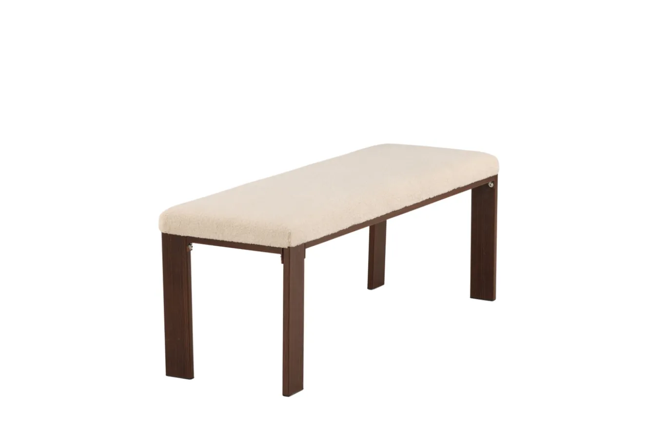 Fjôrd Bankje Chester Walnoot Met Off White Fleece