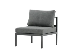Fjôrd Bankmodule Copacabana Aluminium Zwart 74x70x65cm