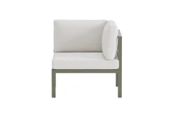 Fjôrd Bankmodule Copacabana Bouclé Aluminium Bruin 74x74x65cm