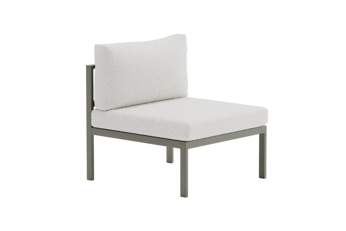 Fjôrd Bankmodule Copacabana Bouclé Aluminium Bruin 74x70x65cm