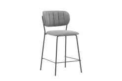 Fjôrd Barkruk Bell Zwart/Grijs Stof