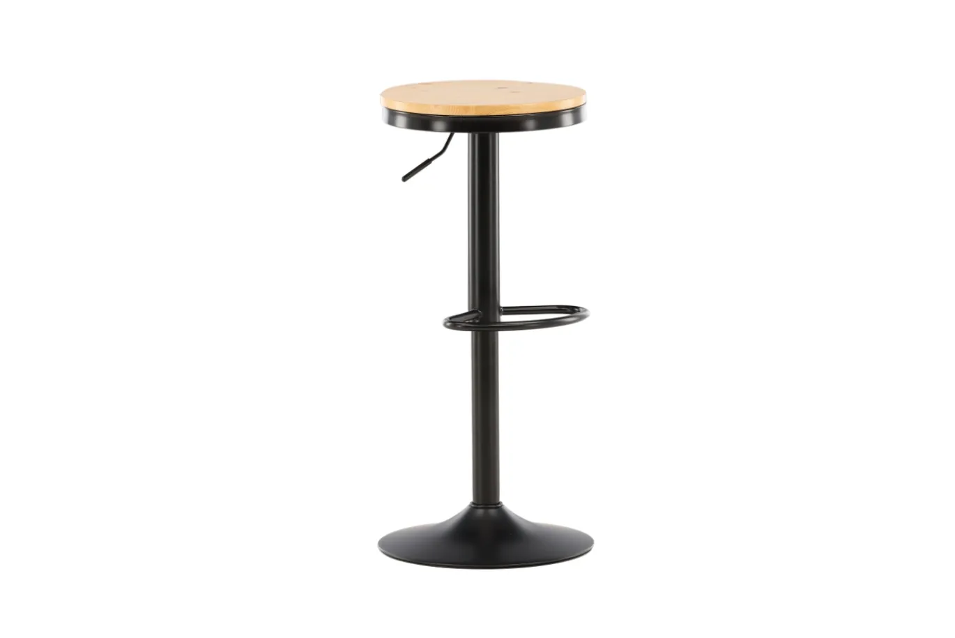 Fjôrd Barkruk Conway Zwart Eikenlook Mdf