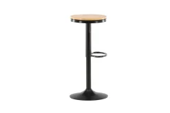 Fjôrd Barkruk Conway Zwart Eikenlook Mdf
